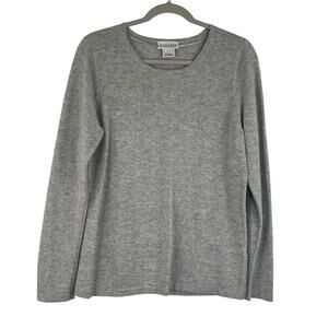 Mark Adam Cashmere Gray Knit Sweater Size 10 100% Cashmere